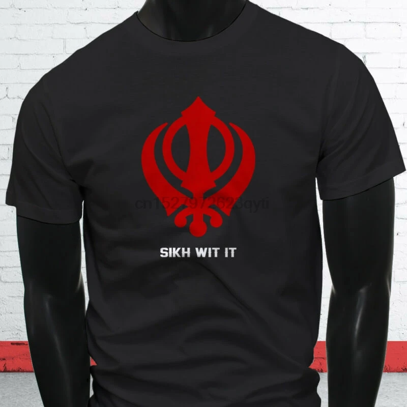 SIKH WIT IT PROUD RELIGION PUNJABI BROTHERHOOD Мужская черная футболка | одежда