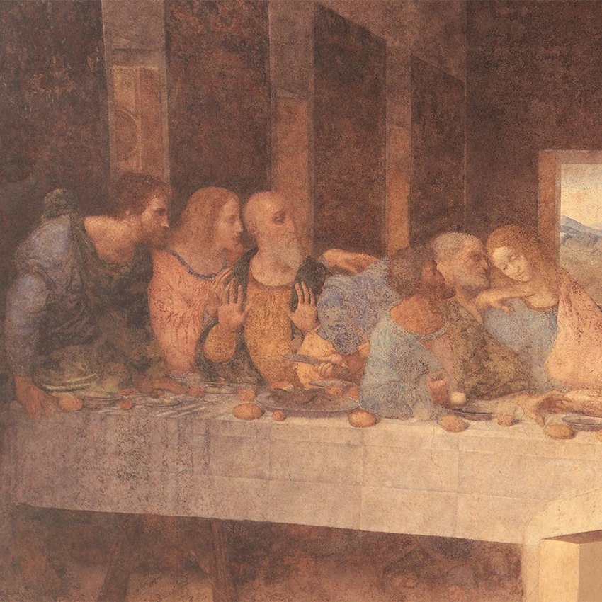 TIE LER Leonardo Da Vinci известные картины Тайная вечеря крафт-бумага плакат для дома декоративный плакат ретро картина Наклейка на стену