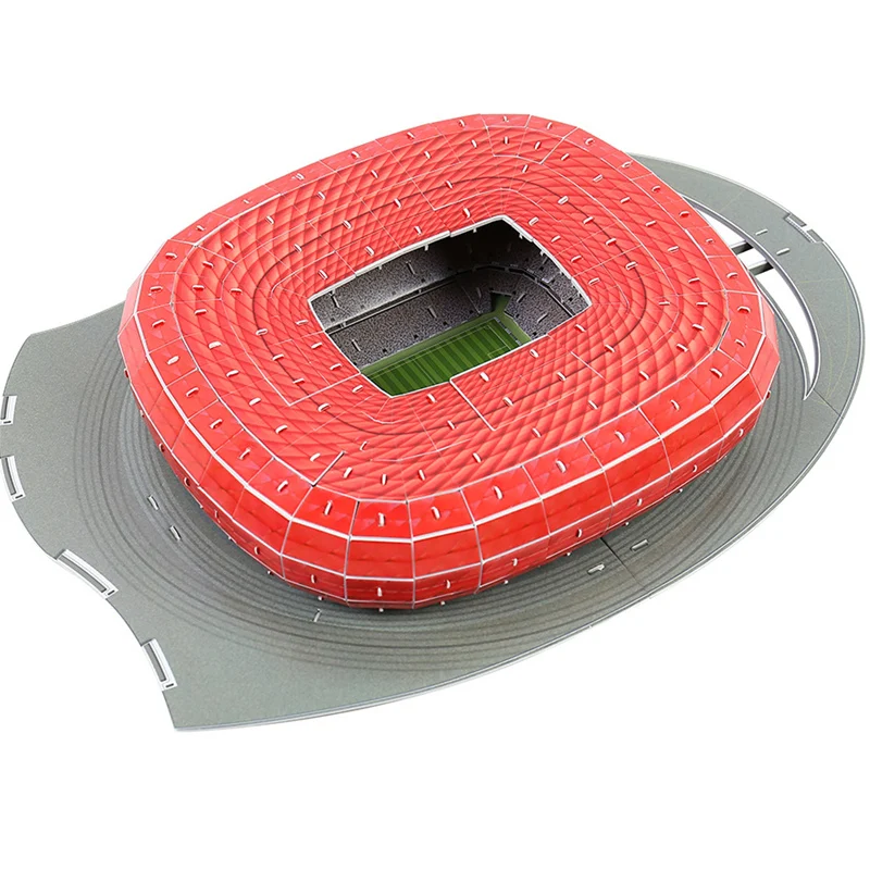 

Classic Jigsaw 3D Puzzle Architecture Germany Munich Allianz Arena Football Stadiums Toys Scale Models Sets Building Paper