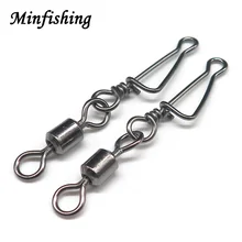 Minfishing 200 шт. рыболовный шарнир MS+ YDL Rolling поворотный с итальянской защелкой Разъемный соединитель для рыбалки крючки