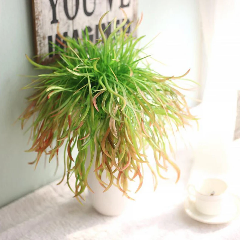 

Plastic Artificial Grass Simulation Plants Leaves Landscape Plant For Home Wedding Decoration