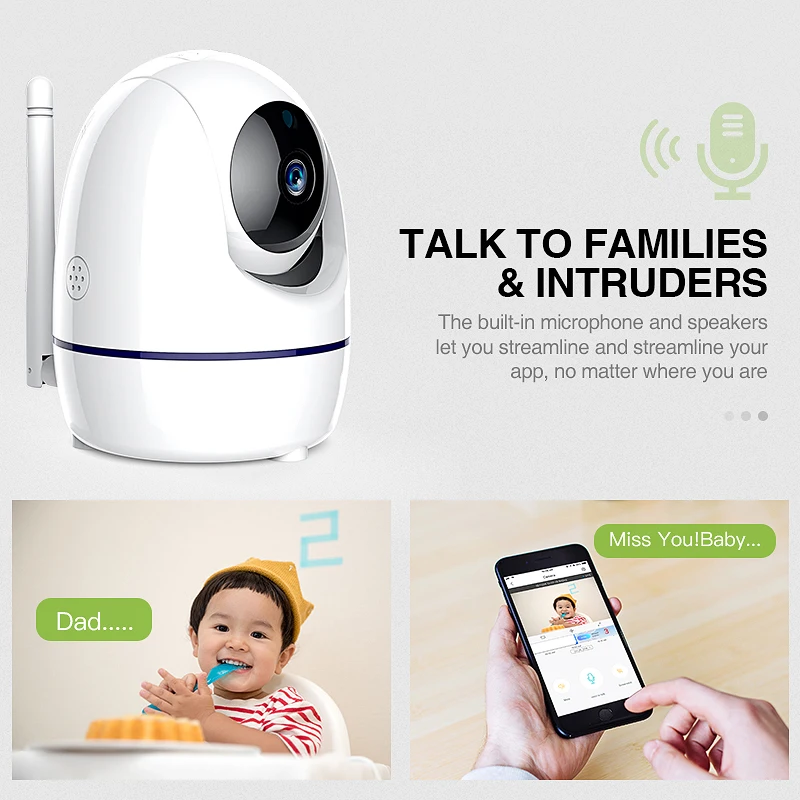 FREDI 1080P IP Camera Auto Tracking Of Human Wireless WiFi Home Security Camera Pan/Tilt Night Vision Surveillance CCTV Camera