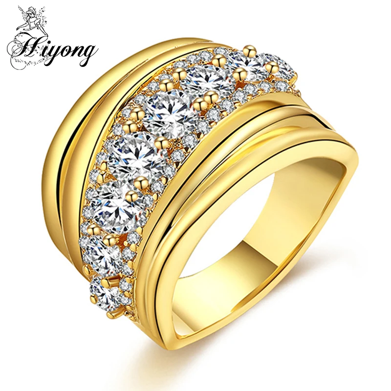Новинка женский заявление Стиль Роскошные Diamante кольцо AAA CZ проложили Модные