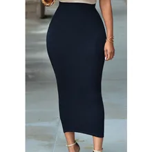 С высокой талией топ яркого цвета с вырезом на шнуровке облегающие пятно-цвет на резинке средней длины юбка средней длины