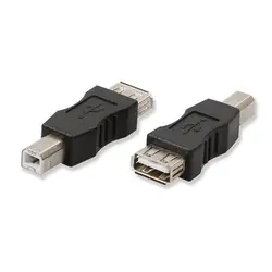 2 шт. черный usb тип A Женский к usb Тип B Мужской переходник конвертер адаптер