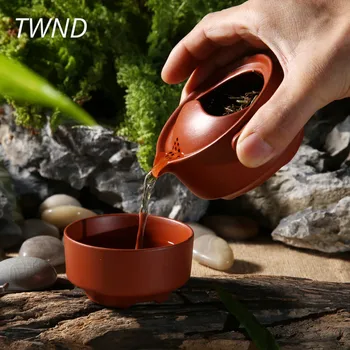

150ML Yixing Teapot Cup Sets Zisha Tea Pot Purple Clay Kettle Travel Drinkware