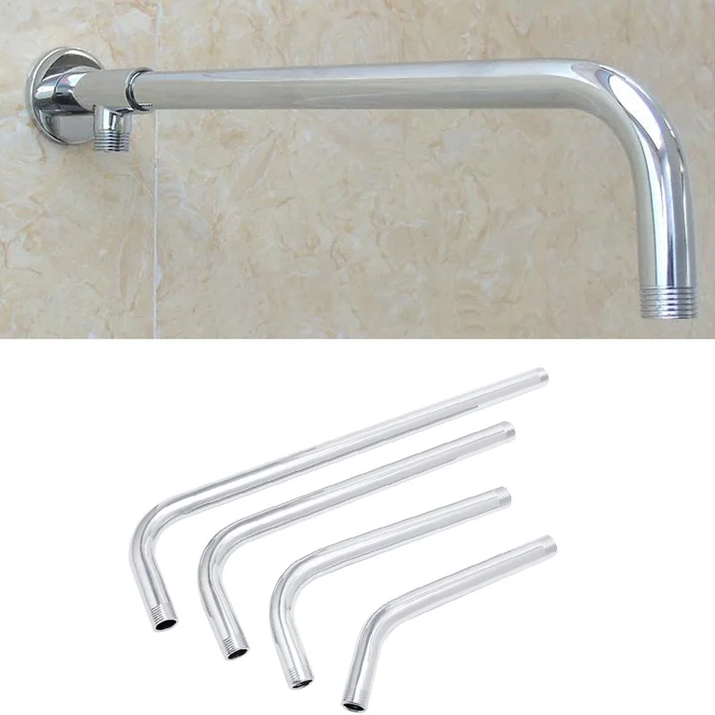 Shower Head Arm Bracket Thread G1/2 Stainless Steel Wall Mounted Tube