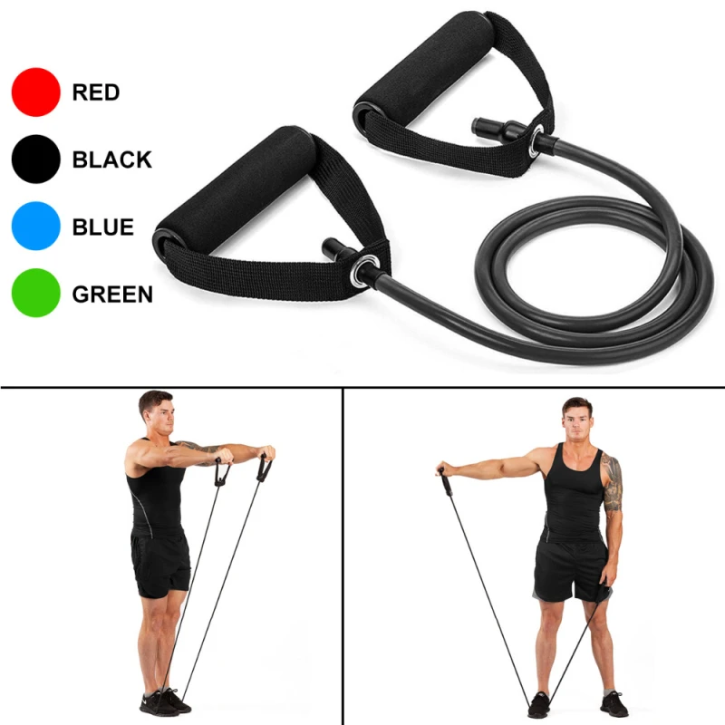 Fitness Resistance Band Rope Tube Elastic Exercise for Yoga Pilates Workout New