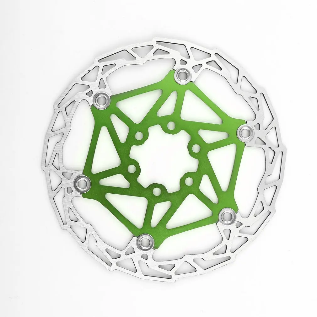 green 5 цветов Ультра-светильник MTB горный велосипед тормозной диск поплавок плавающие колодки 160 мм 6 Болт роторы запчасти тормозной диск велосипедные аксессуары - Цвет: green