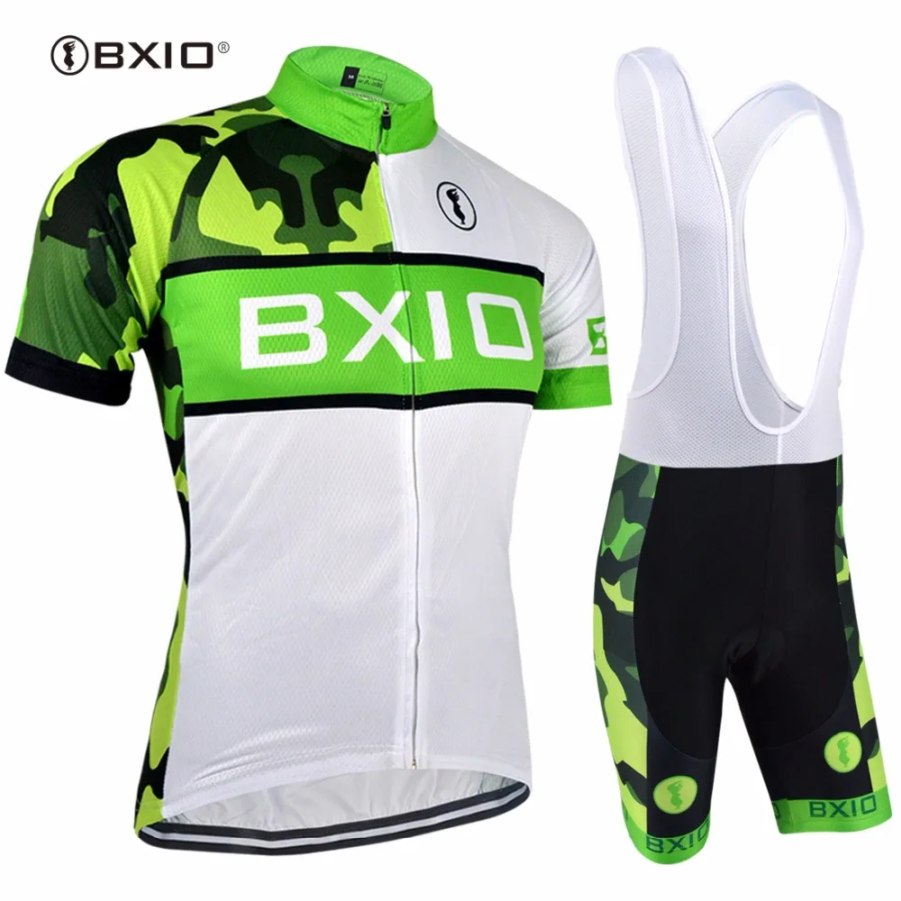 

BXIO Pro Team Cycling Sets New Arrrival Biker Outfits Maillot Ciclismo Bike Racing Riding Wear camouflage color Jersey Sets 072
