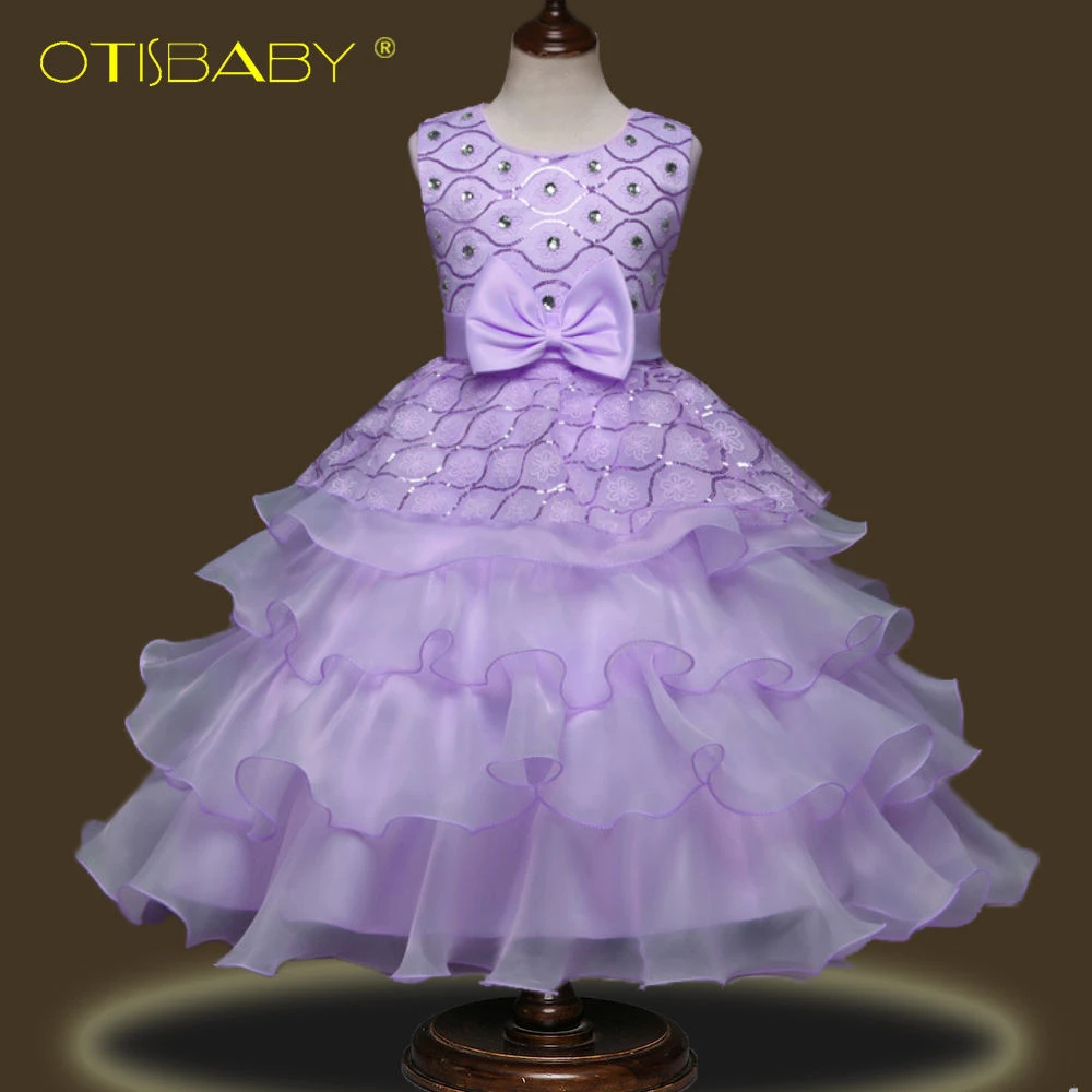 Party frock Bridesmaid dress Flower girl Ivory with Crystal 1 to 9yr
