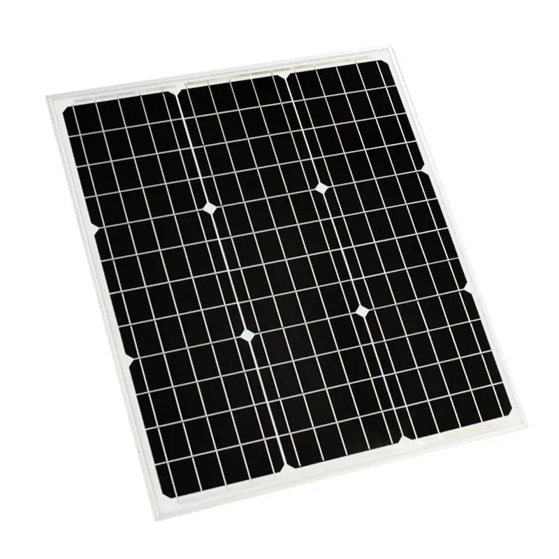 

2PCS 50W Solar Panel Glass Temper Photovoltaic PV Panel Mono Crystalline Solar Cell A Grade 100w With MC4 connectors