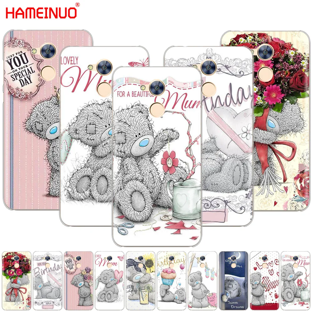 

HAMEINUO Tatty Teddy Cute bear Cover phone Case for Huawei Honor 10 V10 4A 5A 6A 7A 6C 6X 7X 8 9 LITE