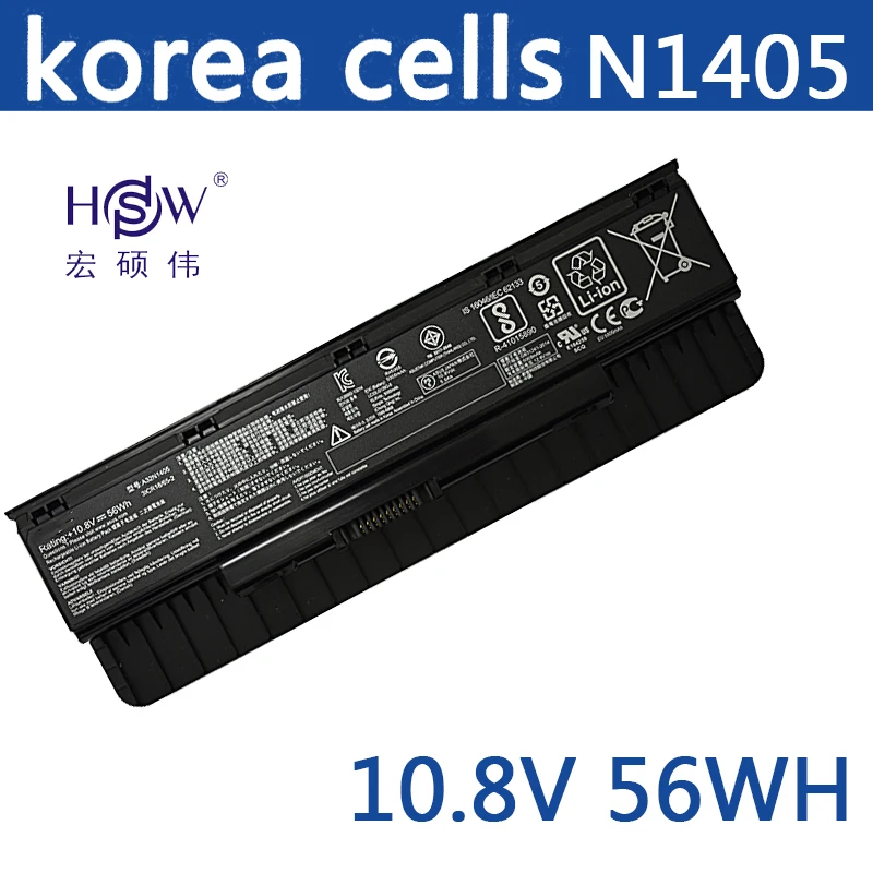 HSW Аккумулятор для ноутбука ASUS A32N1405 G551 G551J G551JK G551JM G771 G771J G771JK N551J батарея N551JW N551JM N551Z батарея