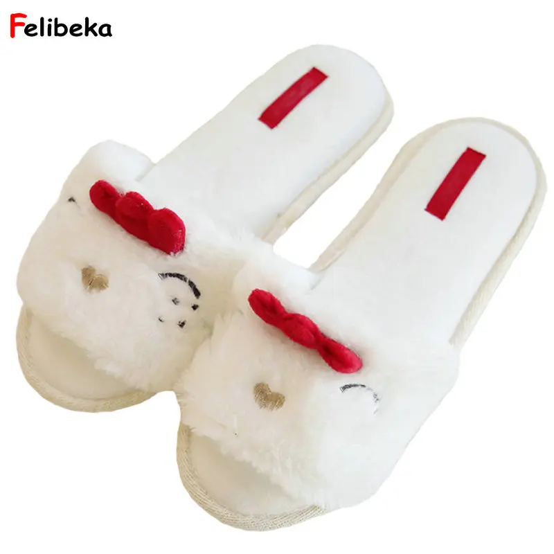 

Spring/autumn fashion Cartoon indoor chicken slippers for woman Cute keep warm flip-flops soft women shoes floor slippers