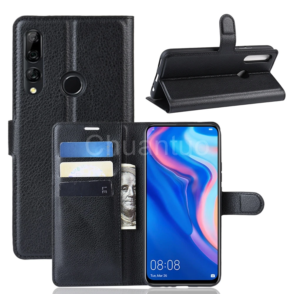 Чехол книжка из искусственной кожи для Huawei Y9 Prime 2019 чехол кошелек с откидной