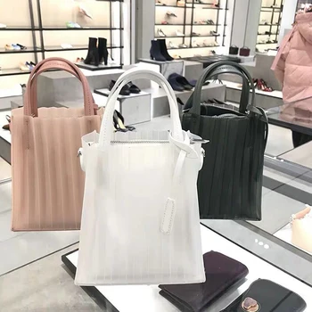 

pleated composite bag jelly shoulder bags Candy crossbody bags