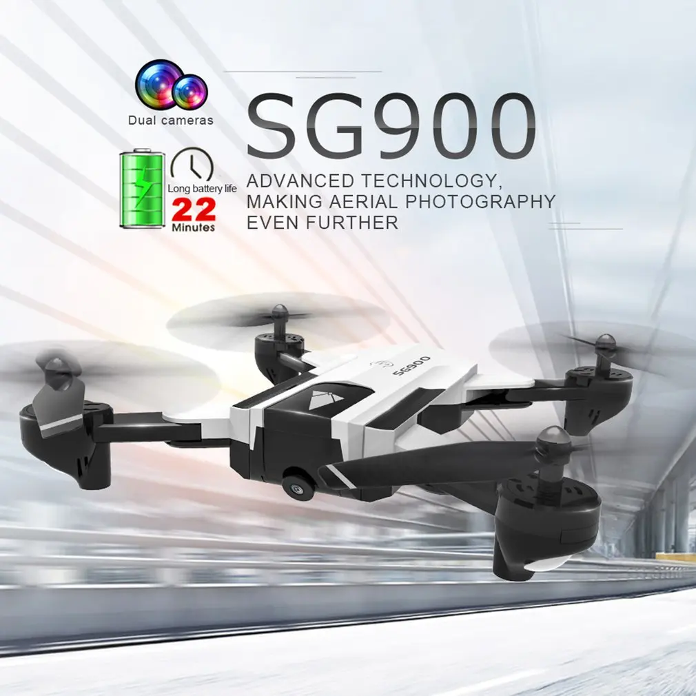 

SG900 2.4G Foldable 720P FPV Optical Flow Positioning 22 Minutes Flying Gesture Photo/Video Image Sensing Follow RC Drone Toy