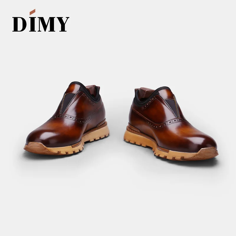 DIMY/2019 кожаная обувь мужская деловая модельная трендовая повседневная в