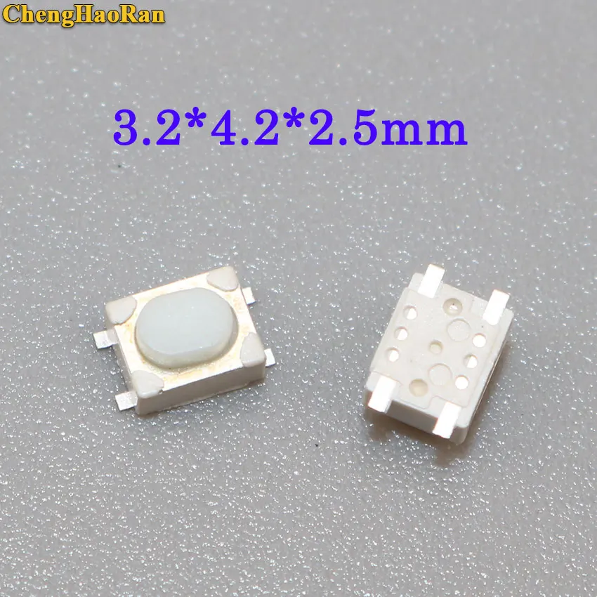 

ChengHaoRan 20pcs Micro Push Button 3*4*2.5 4feet (U type) SMT Tact Button Switch Mounting For Car System/Cigarette Tool 3X4X2.5