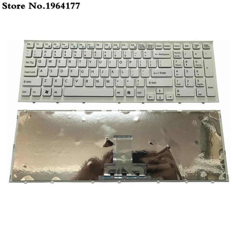 

New English US white laptop Keyboard for Sony vaio VPCEB36FG VPCEB4J1R VPC-EB1E9R VPC-EB VPCEB VPC EB pcg-71211v frame