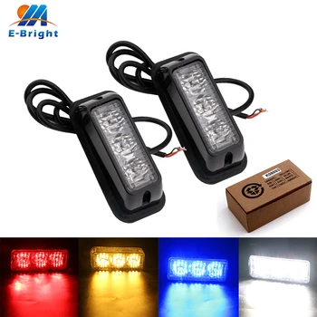

1set(2pcs) 12V 24V Warning Light 3 SMD 16 Lighting Modes Vehicle DRL 8000K Driving Lamp Day light Warn White Blue Red Amber