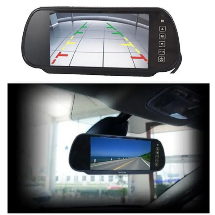 LCD Screen Car Rear View Backup Mirror Monitor and Wireless Reverse IR Camera 7 LCD Screen Car Rear View Backup Mirror Monitor and Wireless Reverse IR Camera 7
