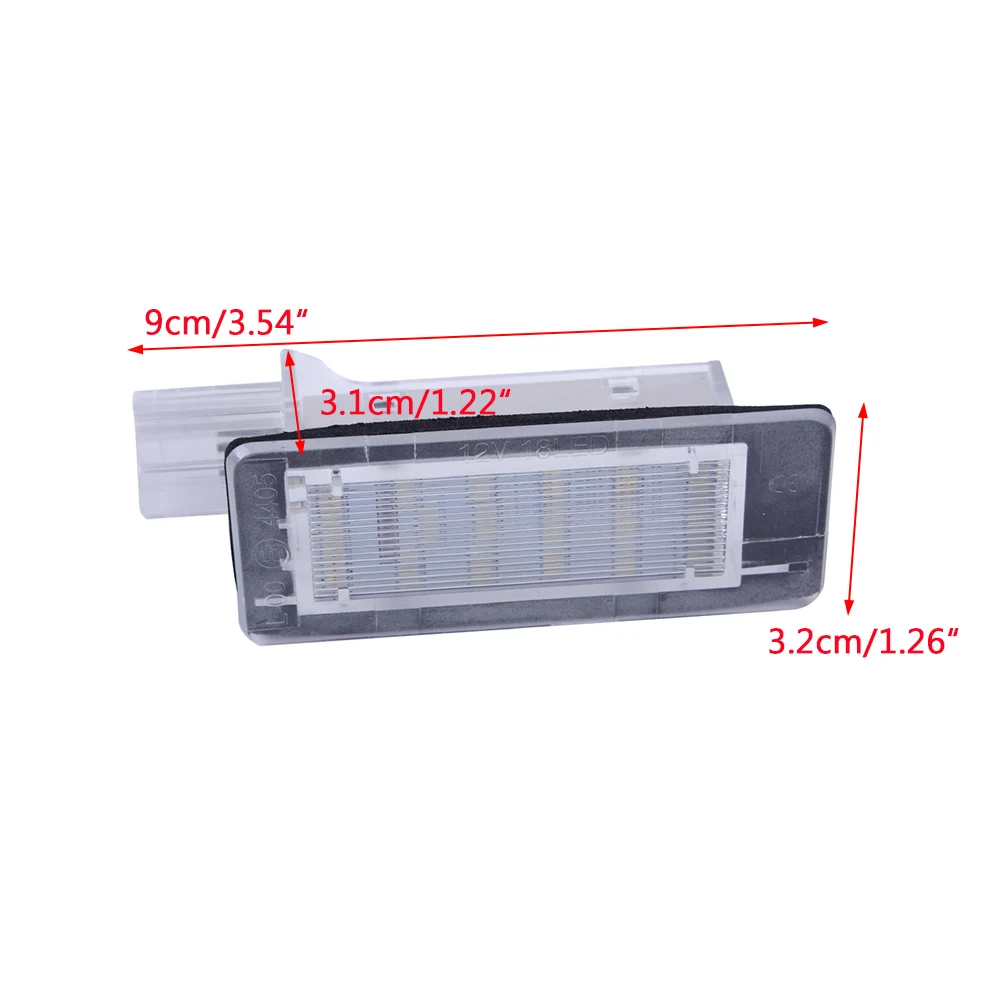 2 шт. 18SMD светодиодный светильник номерного знака для Renault Espace IV Scenic II III Laguna Fluence Captur Modus FL Dacia Duster Lodgy