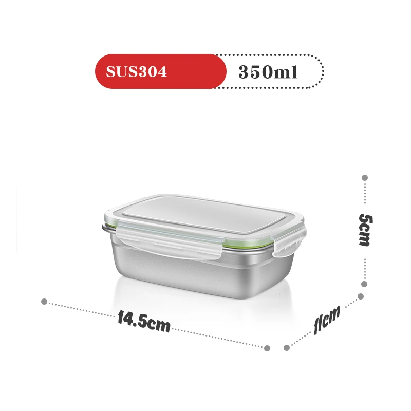 Stainless Steel Lunch Box with Cover SUS 304 Food container Keep fresh Lunch Box Inox Lunch box Bento lunch box micro onde (6)