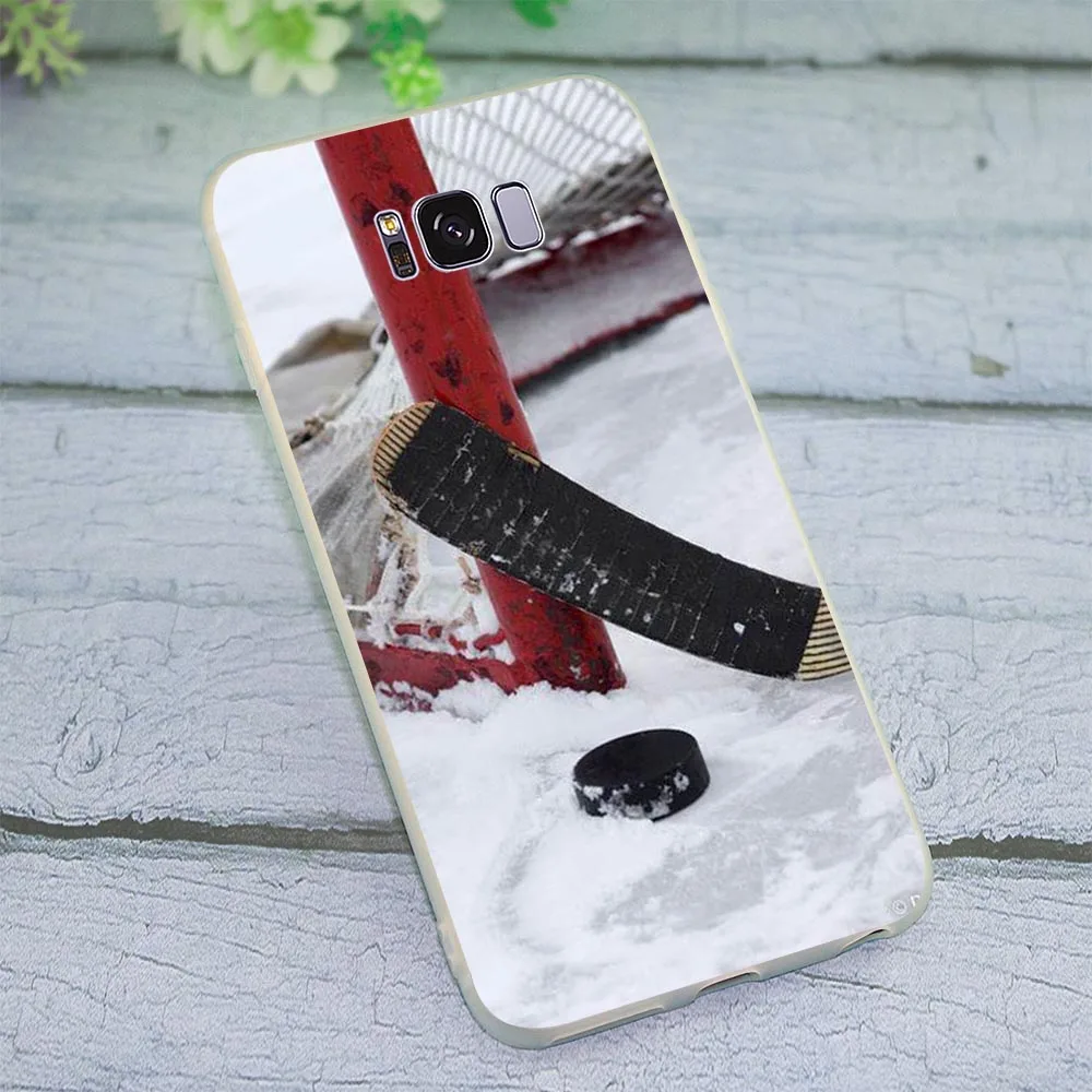 Мягкий ТПУ хоккейный спортивный чехол для Galaxy S9 Plus Samsung Note 8 9 S8 S10 M10 M20 M30 S7 Edge CasesS10e