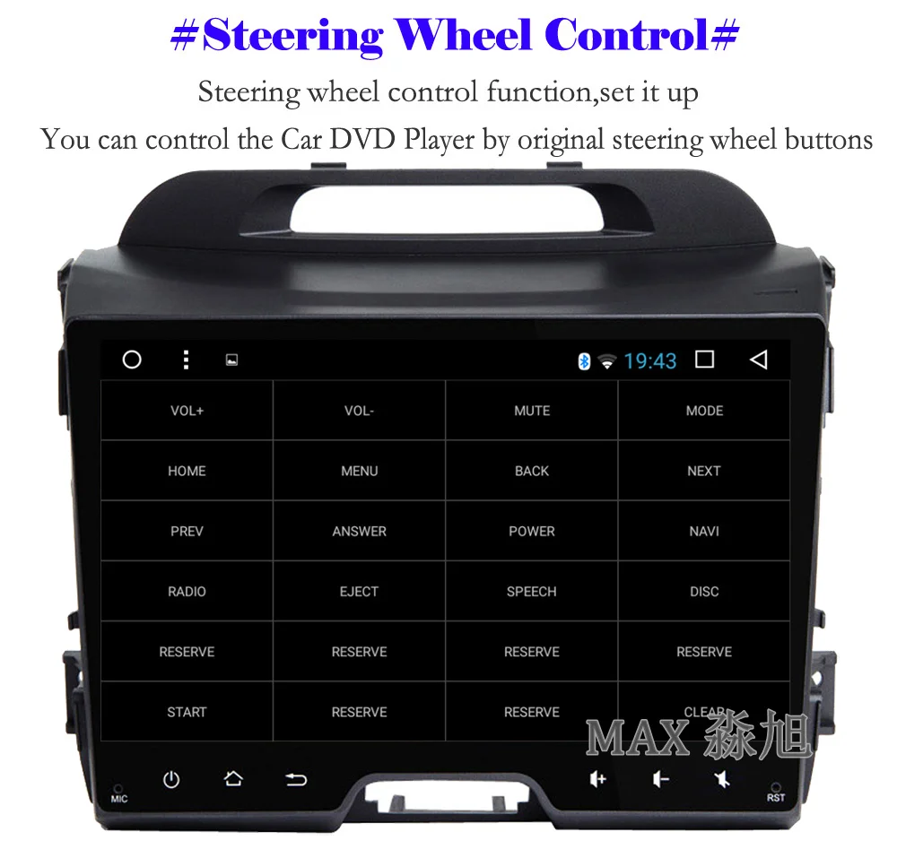 Top MAX Android 8.1.0 GPS Navigation System Car DVD For KIA Sportage 2011 2012 2013 2014 2015 Radio RDS Bluetooth Call 4G WIFI SWC 9