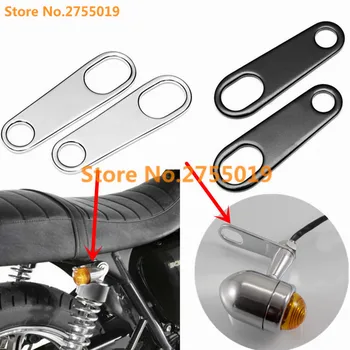 

10pair Motorcycle Indicator Turn Signal Light Lamp Holder Shock Brackets For Custom Fork Chopper Bobber Cafe Racer Clamp Mounts