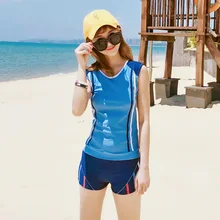 Купальник женский раздельный консервативный чехол живот был тонкий маленький аромат Горячая весна купальный костюм студенческий купальник полиэстер