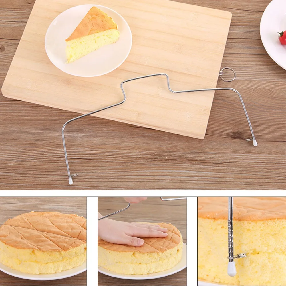 

Adjustable Stainless Wire Cake Slicer Bread Leveler Pizza Dough Cutter Trimmer Kitchen Accessories Cake Tools Baking Gadgets