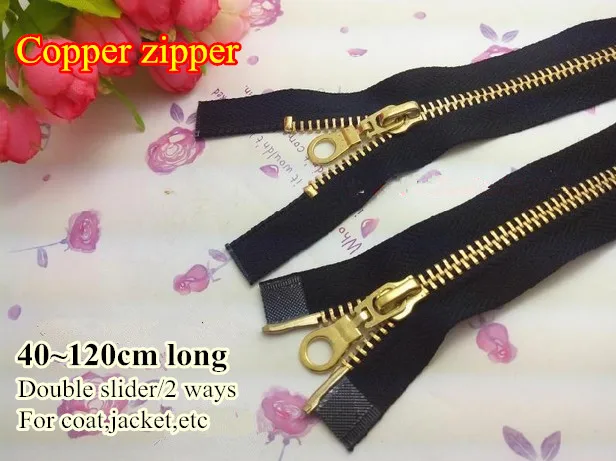 No5 Brass Coloured Metal Teeth Closed End Auto Lock Jeans Zip