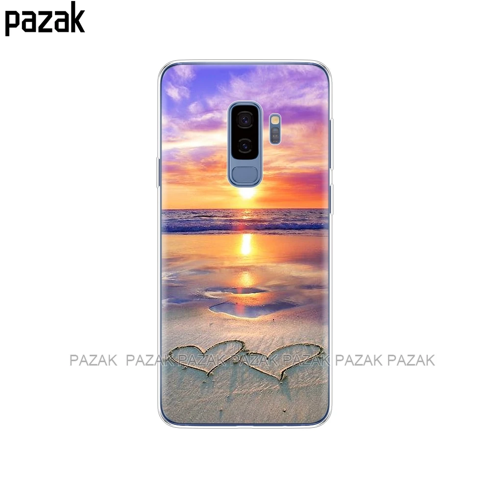 Силиконовый чехол для Samsung Galaxy S9 S8 S7 S6 edge S5 S4 S3 PLUS телефона серфинг закат