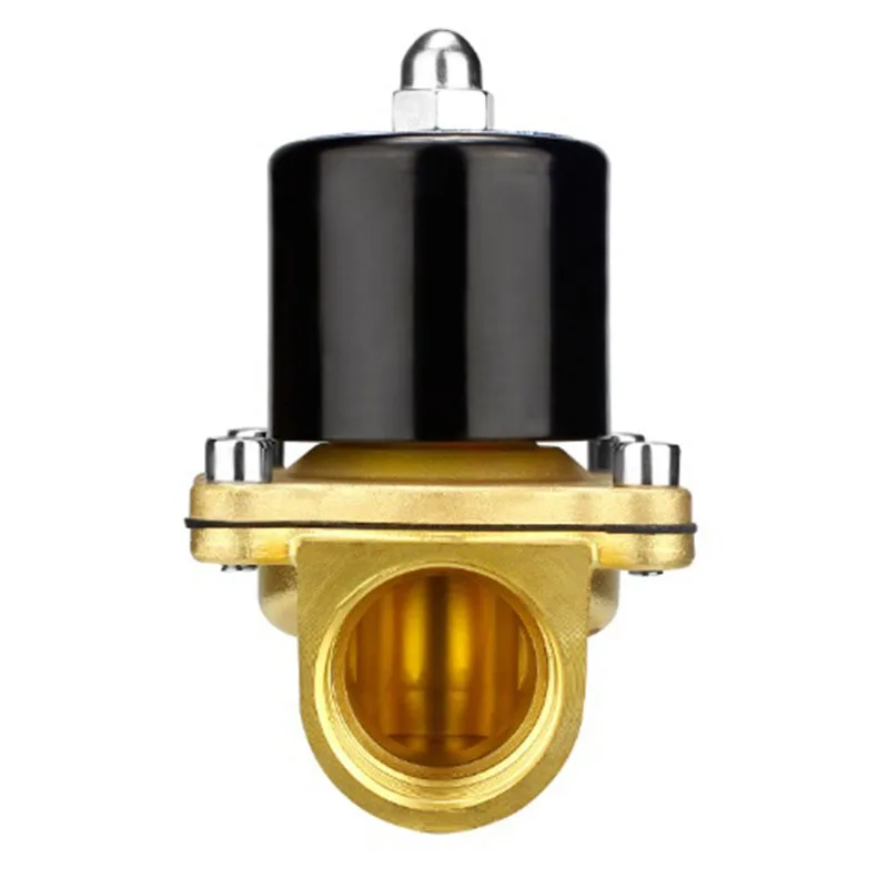 Прочный электромагнитный Электрический пневматический клапан AC220V DC12V/24 V G1/" Пневматический клапан для воды, масла, воздуха, газа