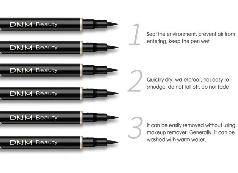 DNM 1 шт. натуральная черная Водостойкая Подводка для глаз Стойкая подводка для глаз Подводка для глаз Контур Макияж без цветения жидкая подводка для глаз для женщин Макияж TSLM2