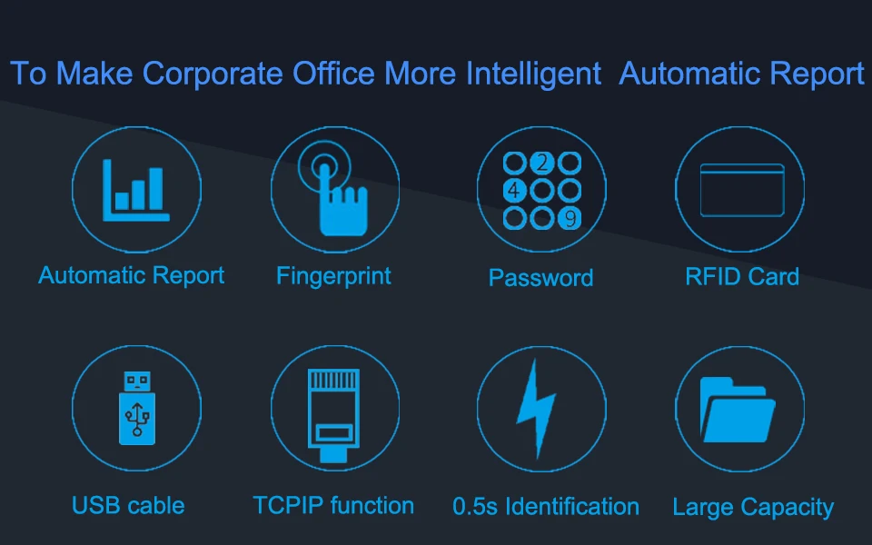 Биометрическая система посещаемости времени TCP/IP USB контроль доступа к отпечаткам пальцев Время часы сотрудников устройство используется для офиса