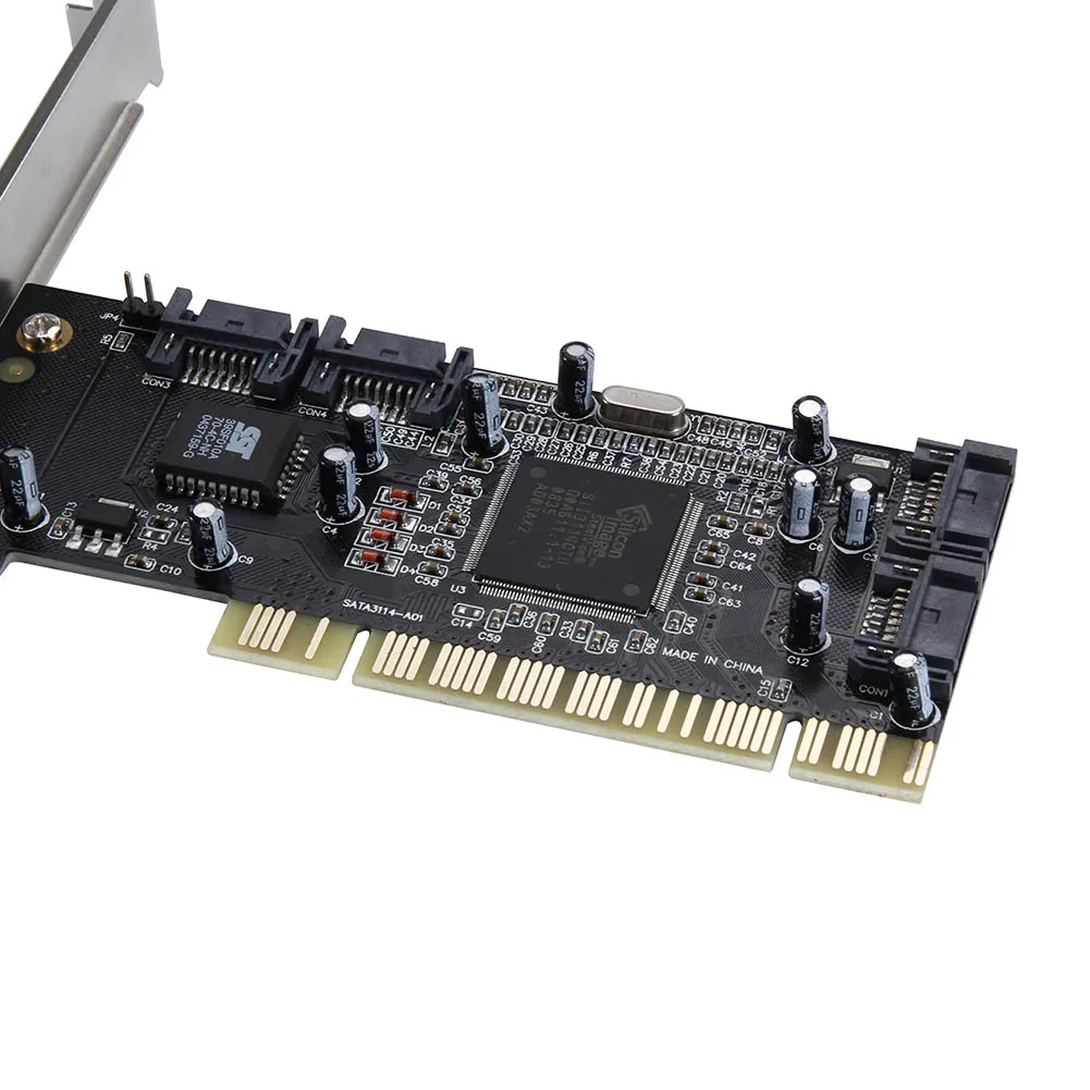 

PCI to 4 Ports SATA Serial ATA RAID Sil3114 3114 Converter Controller I/O Card IJS998