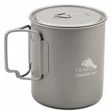TOAKS-Olla de titanio ultraligera, portátil, 750ml, 750