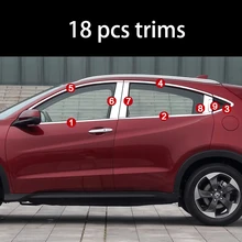 lsrtw2017 304 stainless steel car window trims for honda hrv honda vezel 2015 2016 2017 2018 lsrtw2017 car styling car window rainshield door visor for honda odyssey 2015 2016 2017 2018 window trims