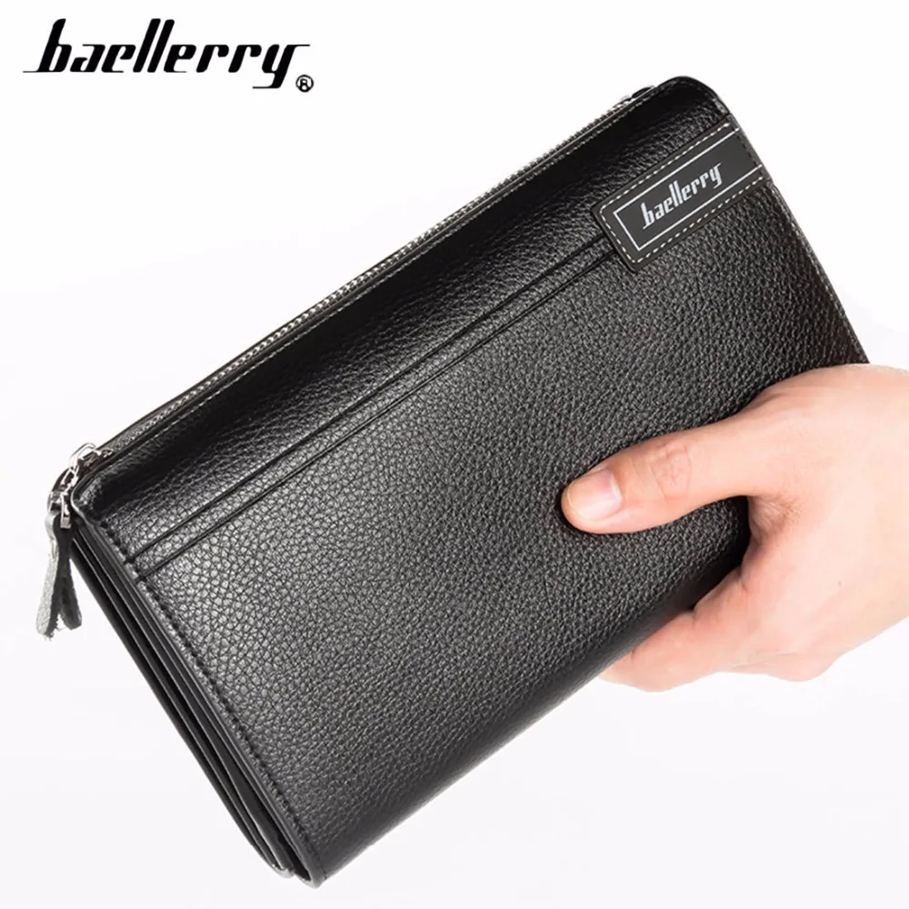 Baellerry الرجال حقيبة صغيرة سعة كبيرة الرجال محافظ جيب للهاتف الخليوي Passcard جيب عالية الجودة متعددة الوظائف محفظة للرجال