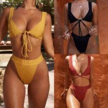 2019 Sexy Solid Bikini Beach Two Piece Swimsuit Women Tie Knot Front Swimwear New Cross Lace Swimsuit High Waist Monokini 2019 Sexy Solid Bikini Beach Two Piece Swimsuit Women Tie Knot Front Swimwear New Cross Lace Swimsuit High Waist Monokini
