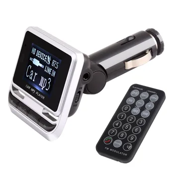 

Wireless Bluetooth 1.4" LCD FM Transmitter 360 Degree Adjustable Car Kit Charger WMA WAV MP3 Player Support Remote Controller