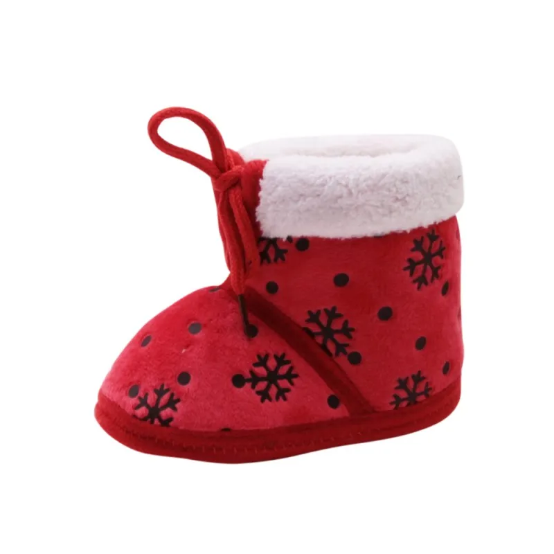 Мягкие зимние ботинки на мягкой подошве для маленьких девочек; теплые ботинки с вышивкой для новорожденных детей; обувь для маленьких детей