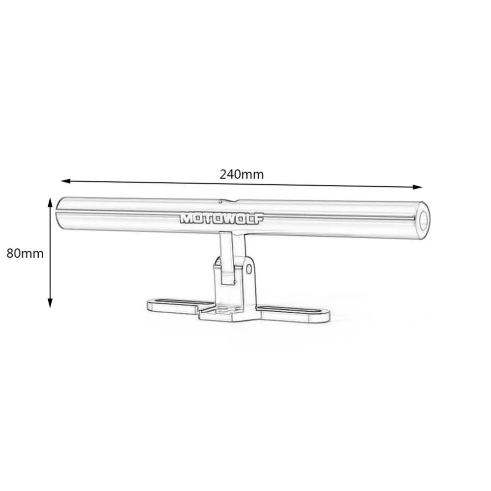 New MOTOWOLF Motorcycle Modifying Extension Crossbar Aluminum Alloy Extended Bracket Multifunction Adjustable Expansion Rod