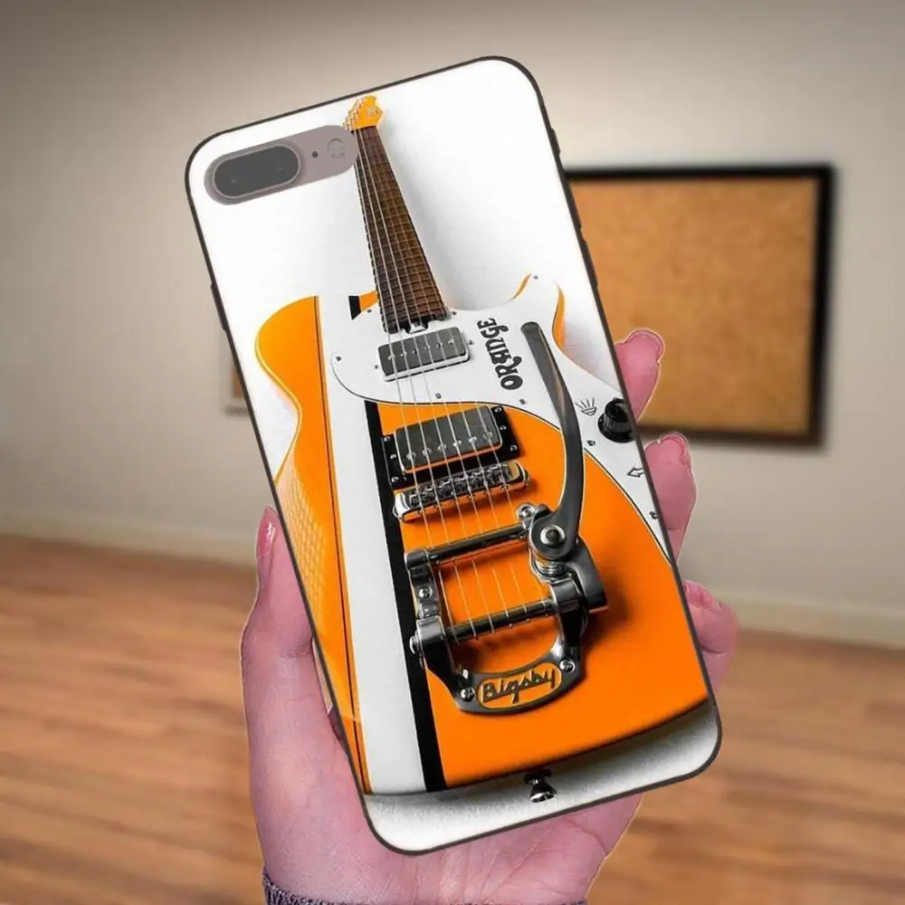 Оранжевый электроусилитель для гитары мягкий чехол из ТПУ с узором Apple iPhone X XS Max XR