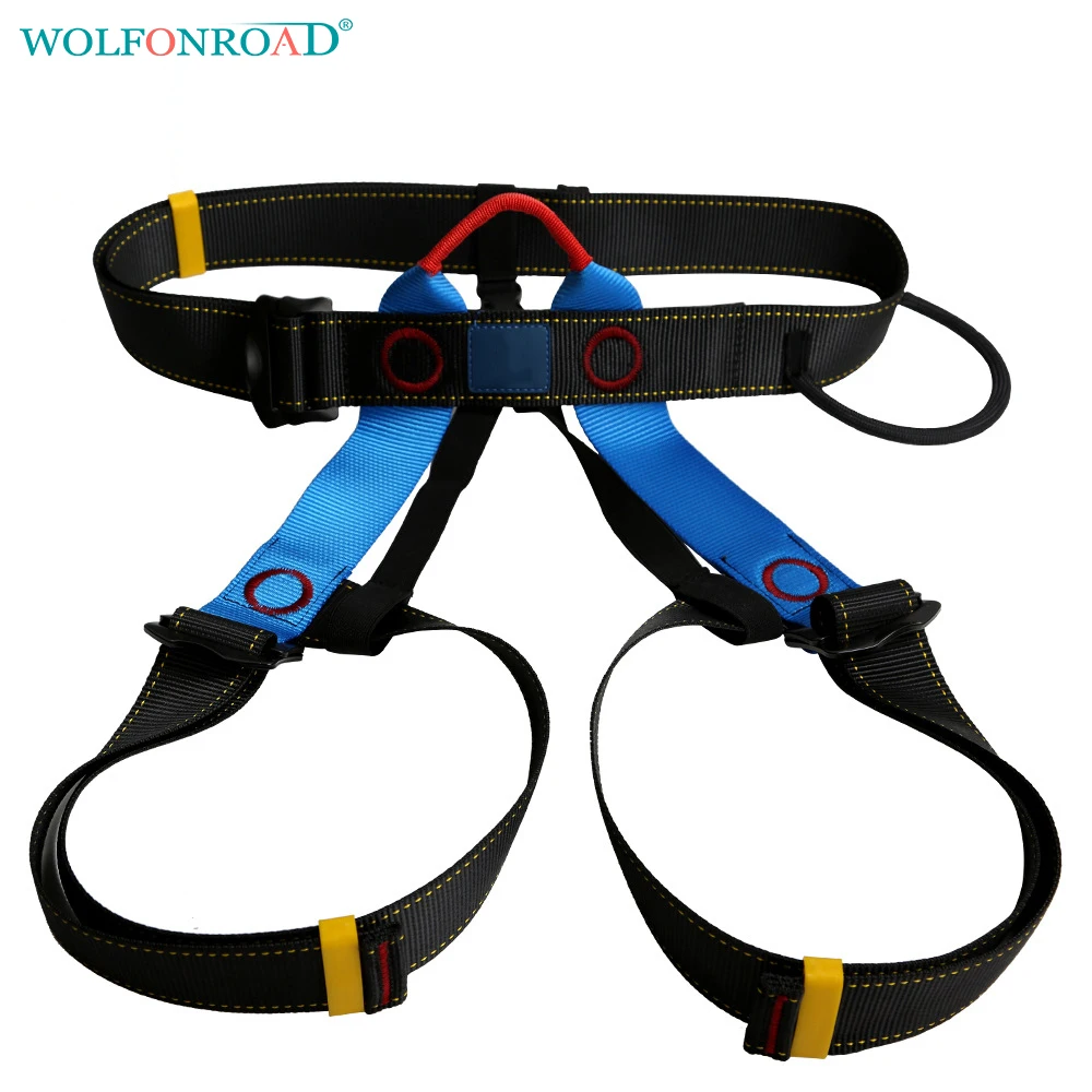 

WOLFONROAD Rock Climbing Harness Sport Rappelling Harness Indoor Climbing Safety Harnesses Rescue Caving Gear L-XDQJ-145
