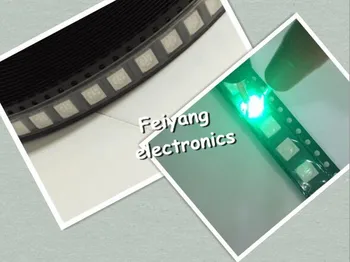 

1000pcs 5050 SMD Green PLCC-6 3-CHIPS 9000 MCD Ultra Bright LED High quality light-emitting diodes 5050 Green LED 5050 Diodes